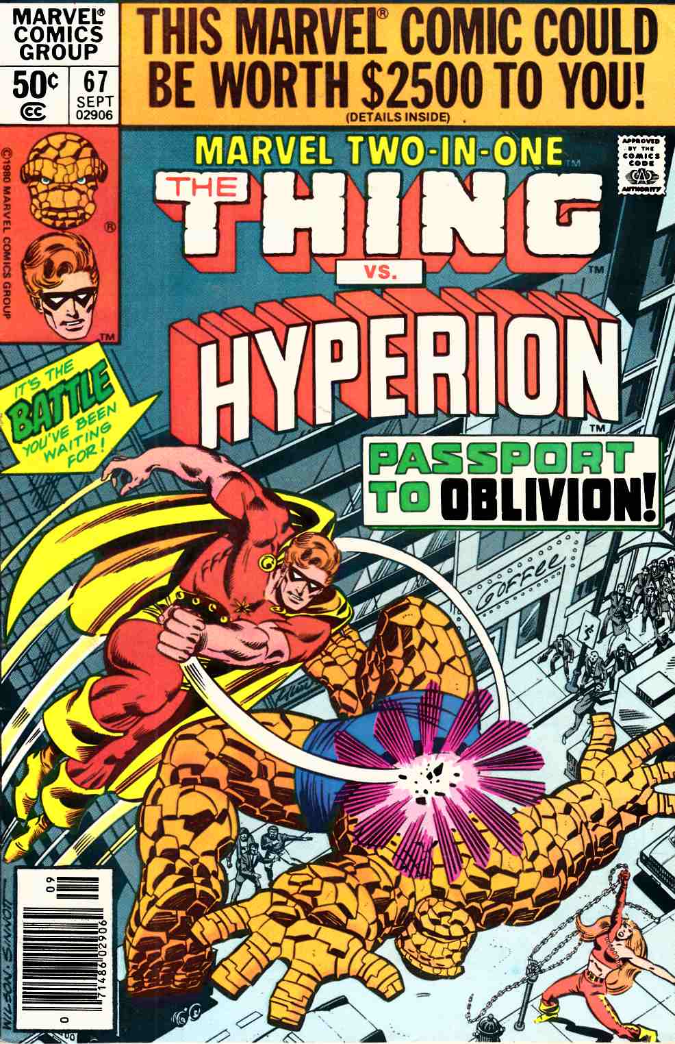 Marvel Two In One #67 Newsstand Edition Very Fine (8.0) [Marvel Comic] LARGE