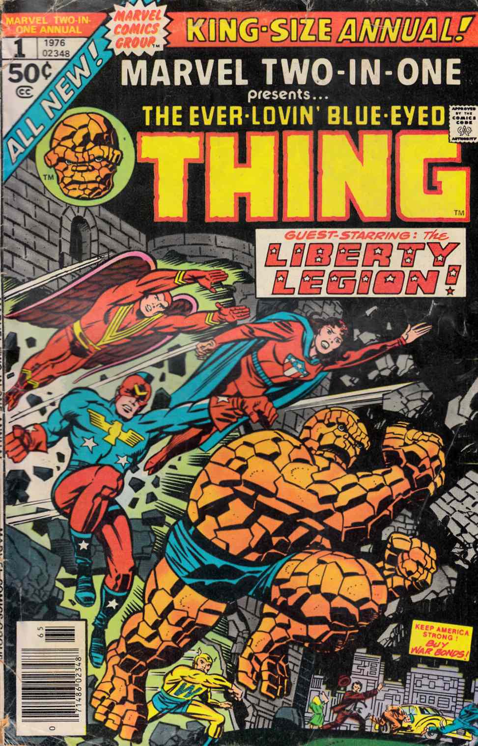 Marvel Two In One Annual #1 Good Plus (2.5) [Marvel Comic] LARGE