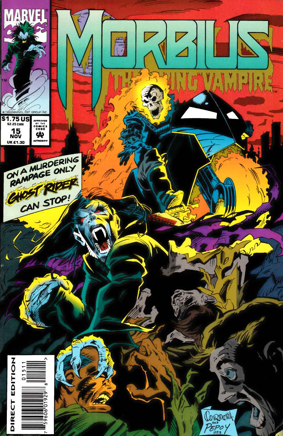 Morbius the Living Vampire #15 Near Mint (9.4) [Marvel Comic] LARGE
