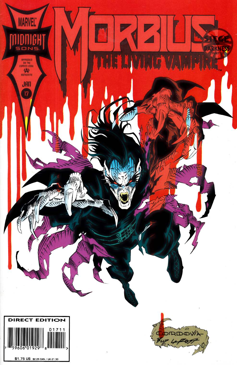 Morbius the Living Vampire #17 Near Mint Minus (9.2) [Marvel Comic] THUMBNAIL