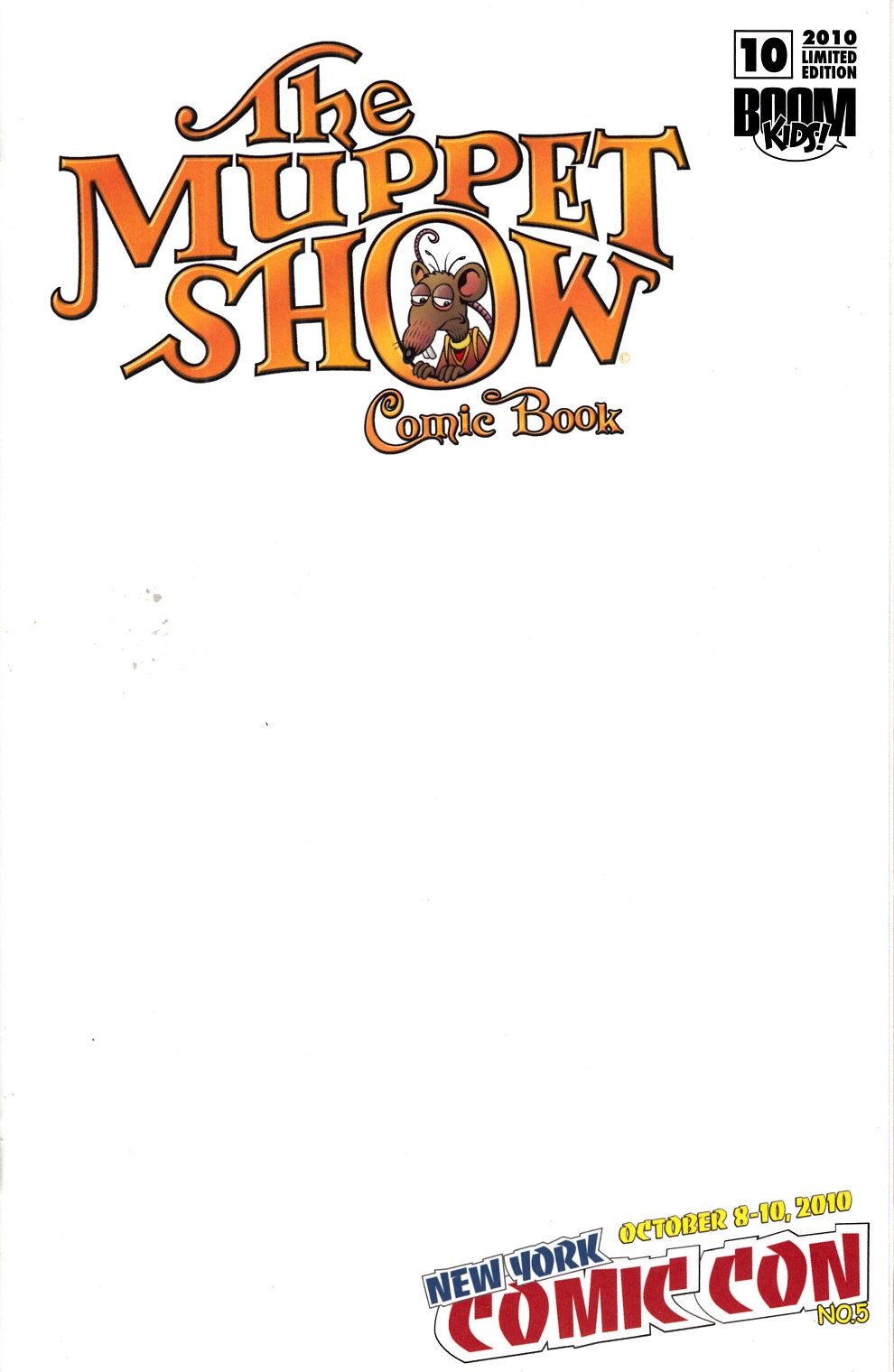 Muppet Show #10 NYCC Get-a-Sketch Cover Near Mint (9.4) [Boom Comic] THUMBNAIL