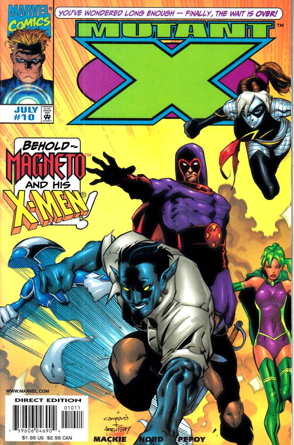 Mutant X #10 Near Mint (9.4) [Marvel Comic] THUMBNAIL