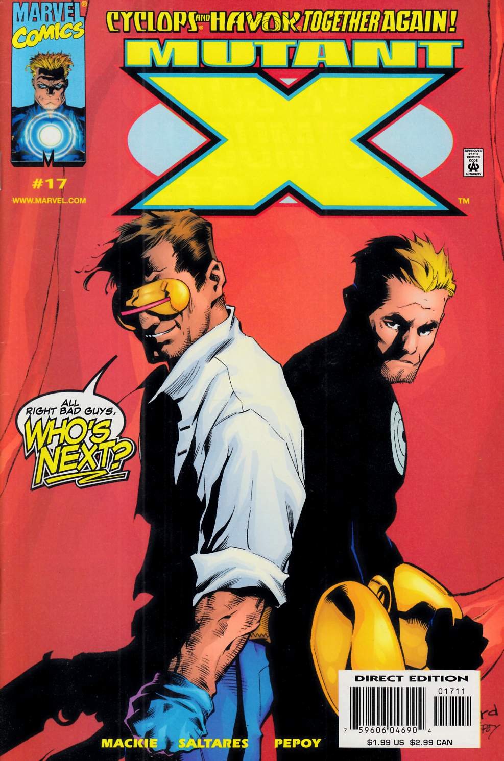 Mutant X #17 Very Fine (8.0) [Marvel Comic] THUMBNAIL