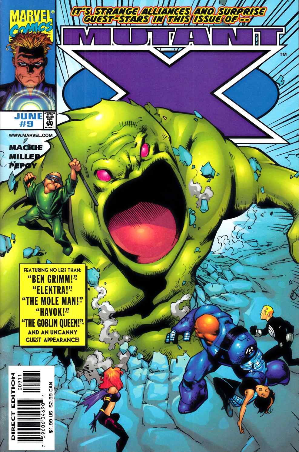 Mutant X #9 Very Fine (8.0) [Marvel Comic] THUMBNAIL