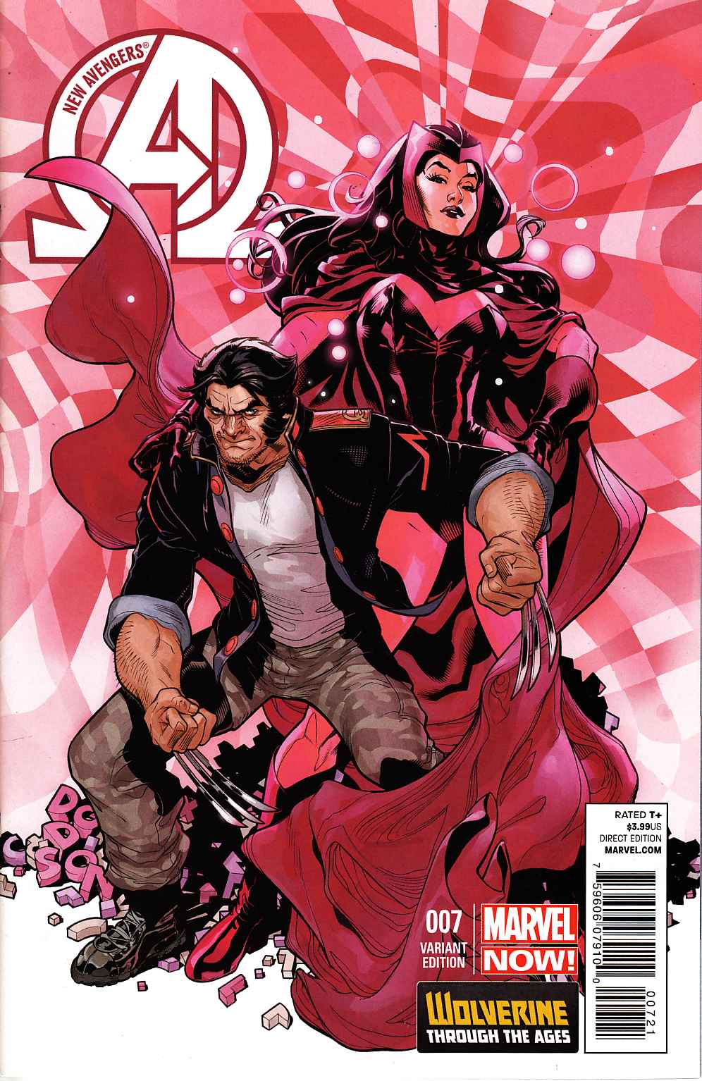 New Avengers #7 Dodson Wolverine Costume Variant Cover Near Mint (9.4) [Marvel Comic] THUMBNAIL