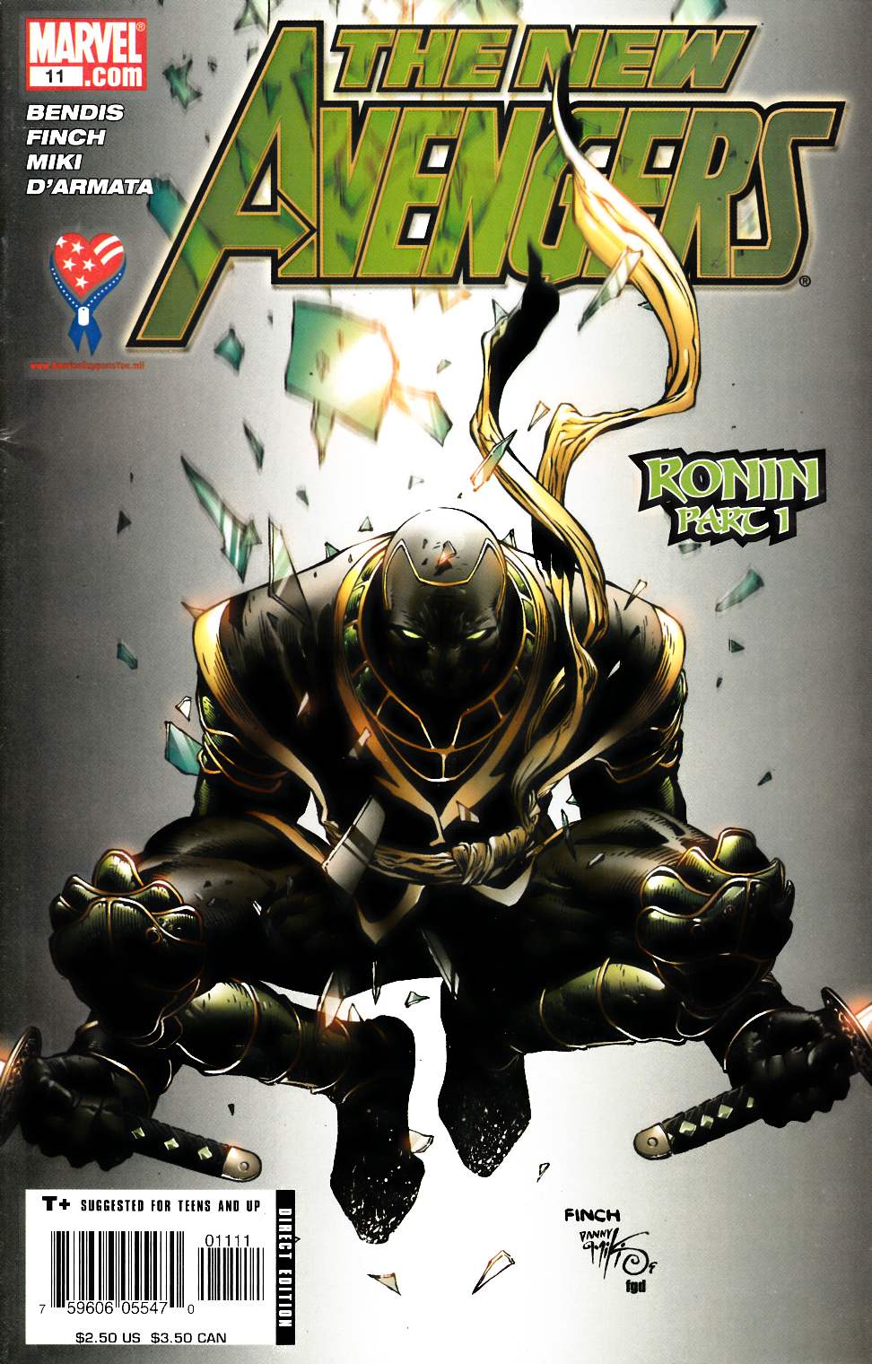 New Avengers #11 Very Fine (8.0) [Marvel Comic] THUMBNAIL