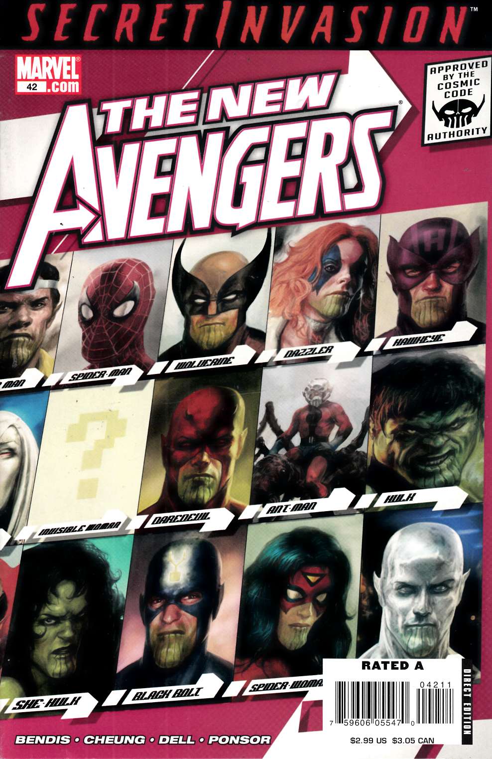 New Avengers #42 Very Fine (8.0) [Marvel Comic] LARGE