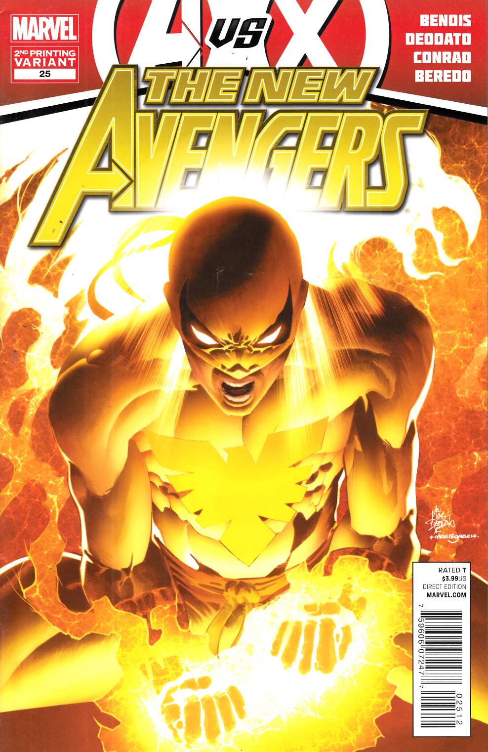 New Avengers #25 Second Printing Very Fine (8.0) [Marvel Comic] LARGE