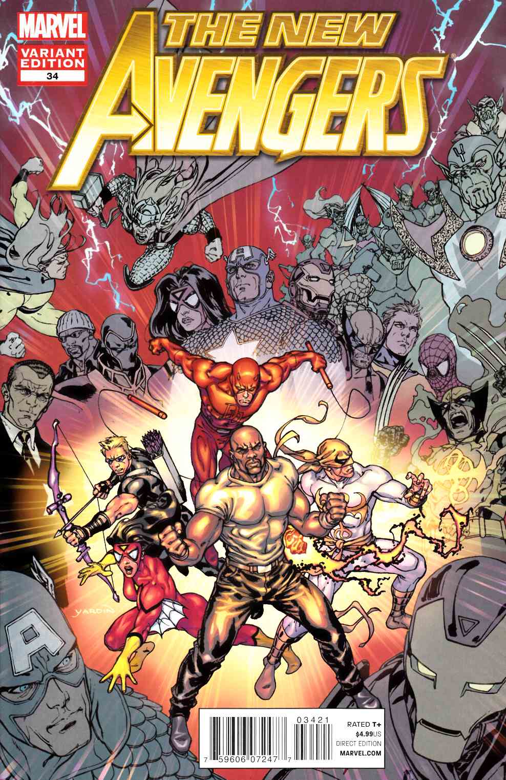 New Avengers #34 Final Issue Variant Cover Near Mint (9.4) [Marvel Comic] LARGE