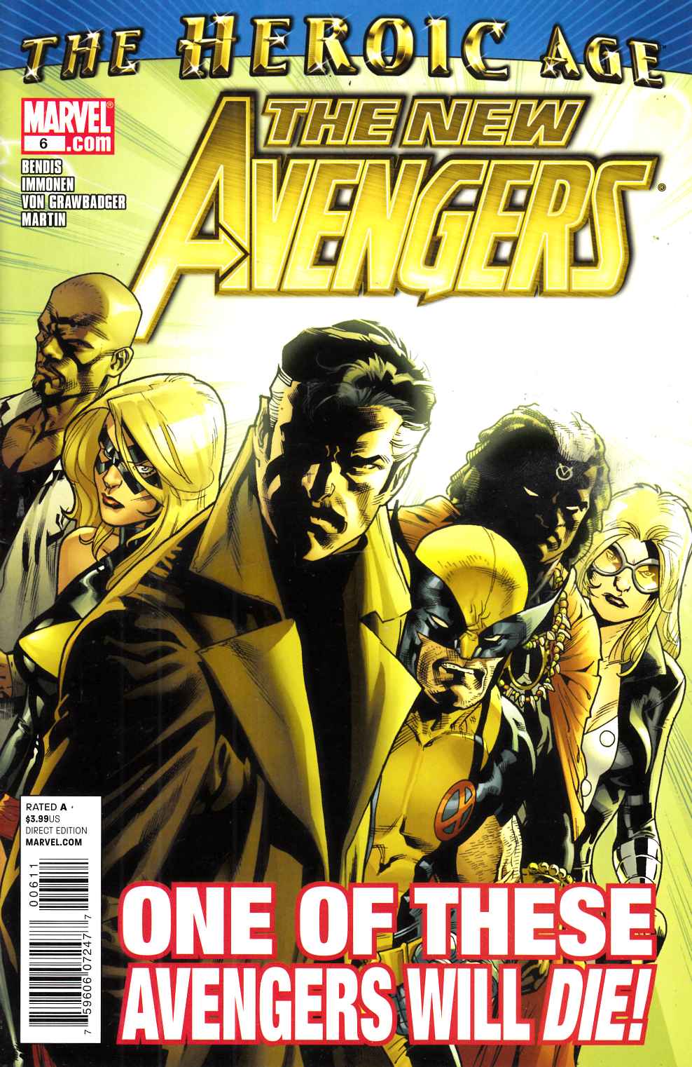 New Avengers #6 Very Fine (8.0) [Marvel Comic]