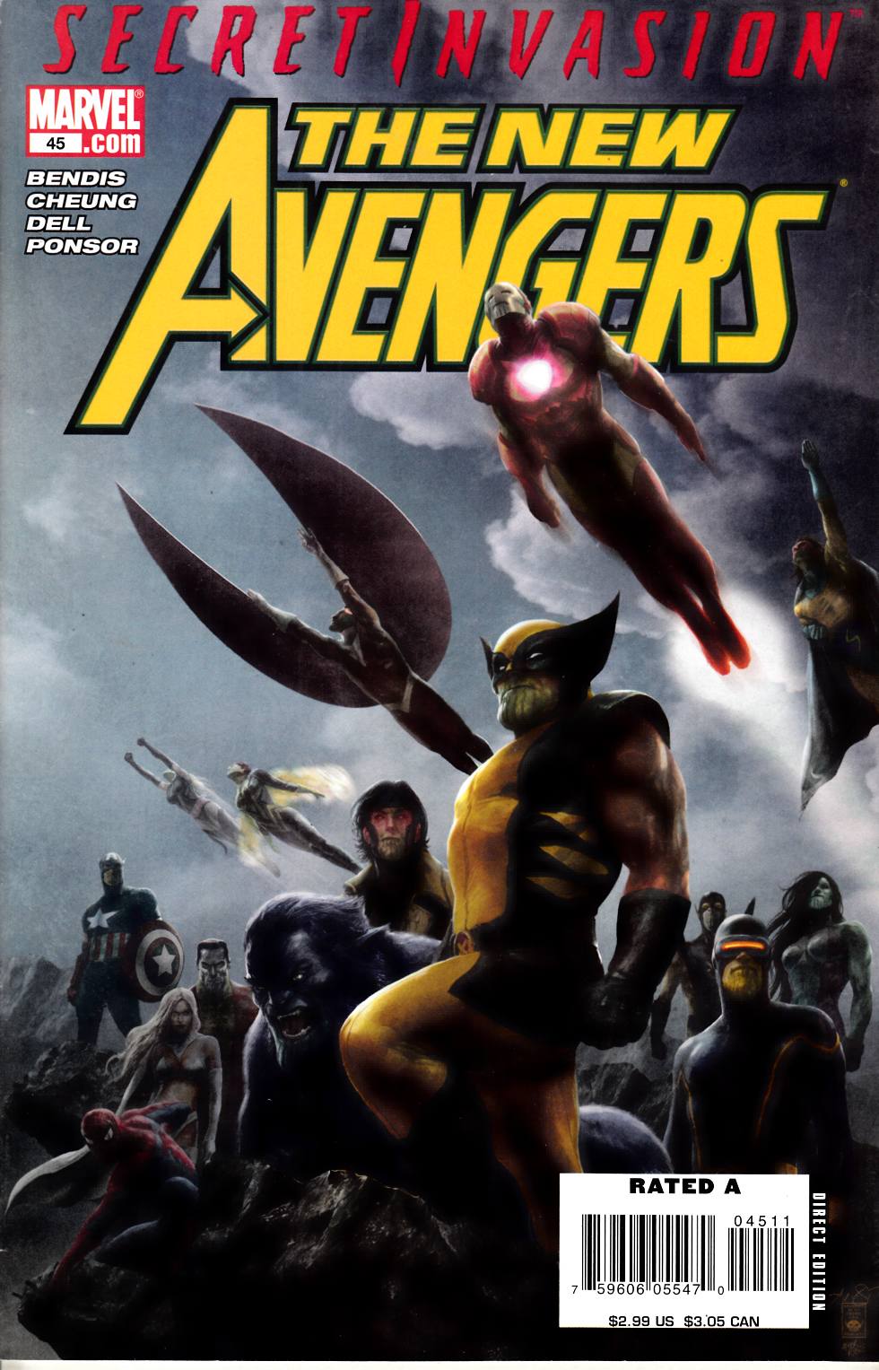 New Avengers #45 Very Fine (8.0) [Marvel Comic] LARGE