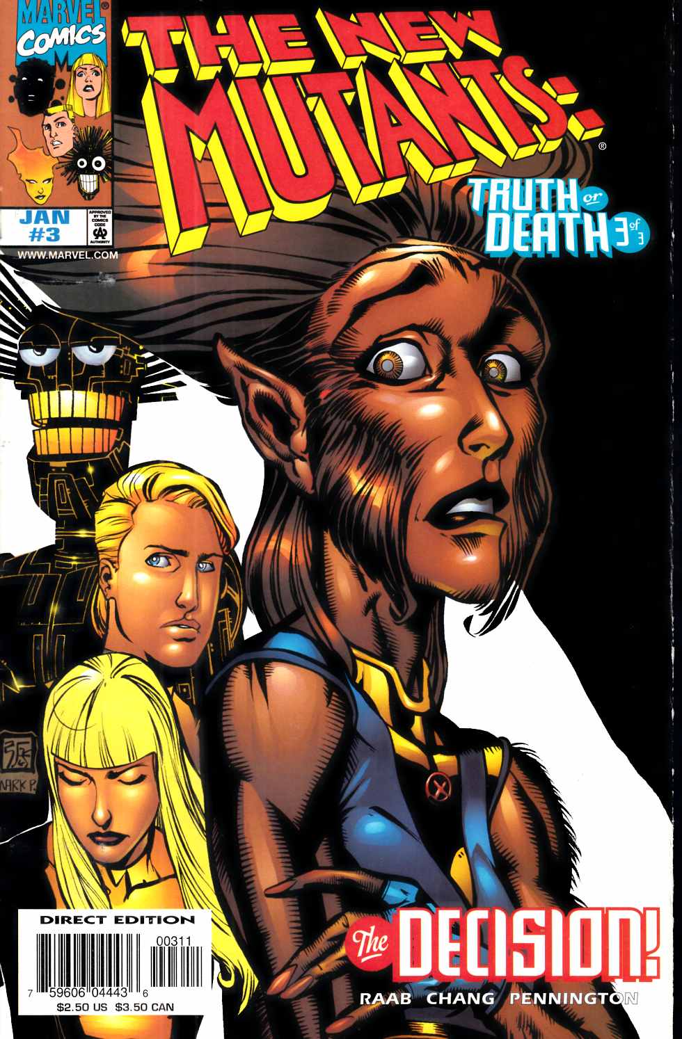 New Mutants Truth or Death #3 Near Mint (9.4) [Marvel Comic] THUMBNAIL