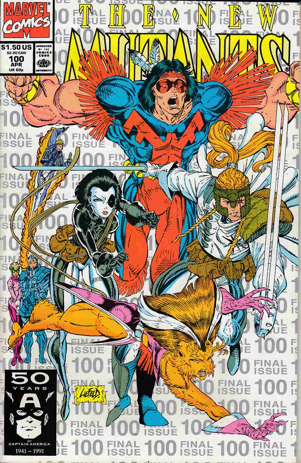 New Mutants #100 Third Printing Very Fine (8.0) [Marvel Comic] LARGE
