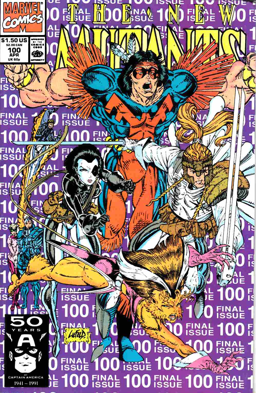 New Mutants #100 Very Fine Minus (7.5) [Marvel Comic] LARGE