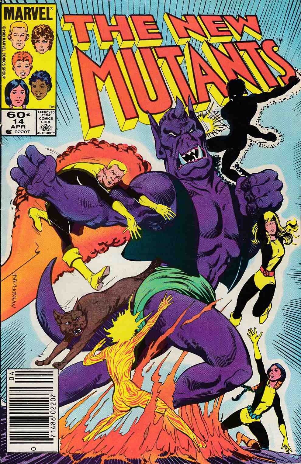 New Mutants #14 Newsstand Edition Fine (6.0) [Marvel Comic] LARGE