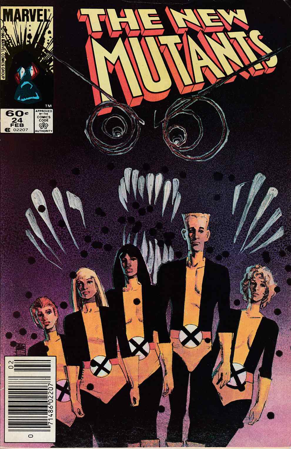 New Mutants #24 Newsstand Edition Fine Plus (6.5) [Marvel Comic] THUMBNAIL