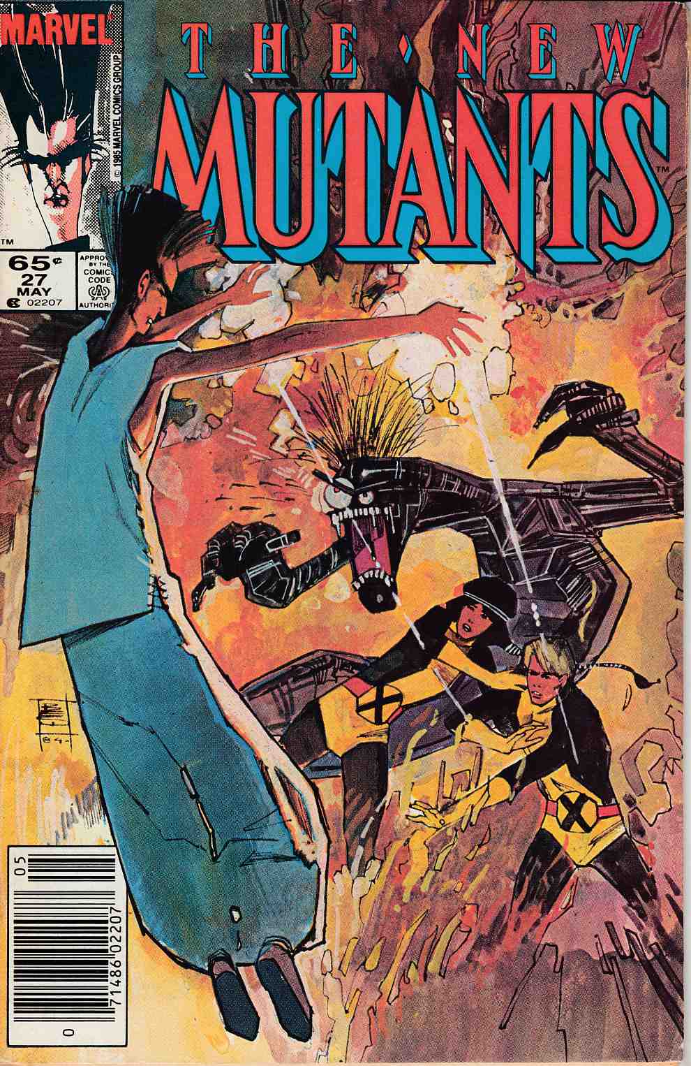 New Mutants #27 Newsstand Edition Very Fine (8.0) [Marvel Comic] THUMBNAIL