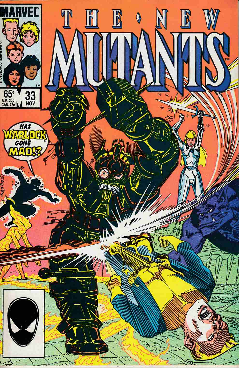 New Mutants #33 Very Fine Minus (7.5) [Marvel Comic] LARGE