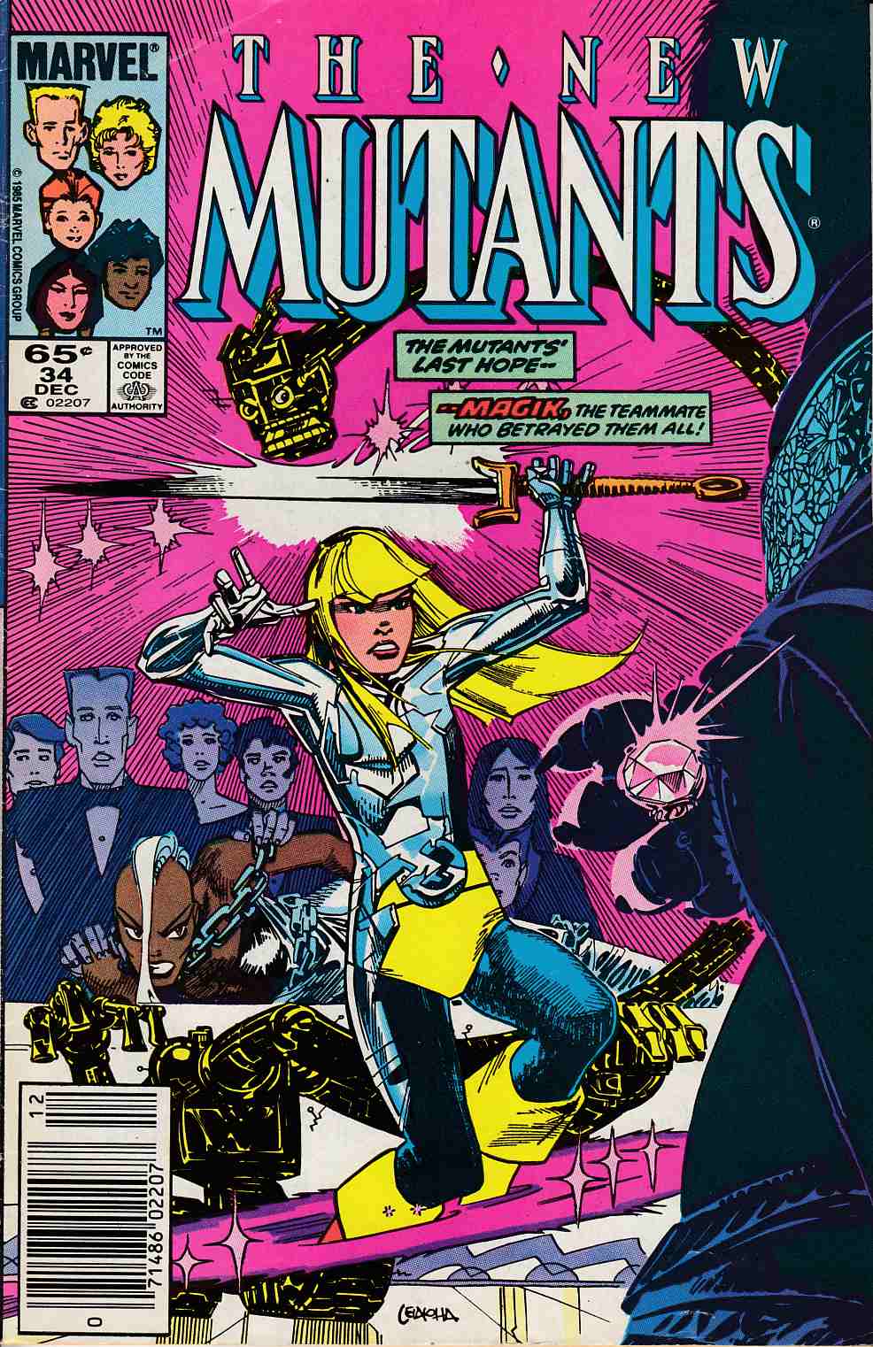 New Mutants #34 Newsstand Edition Very Good (4.0) [Marvel Comic] LARGE