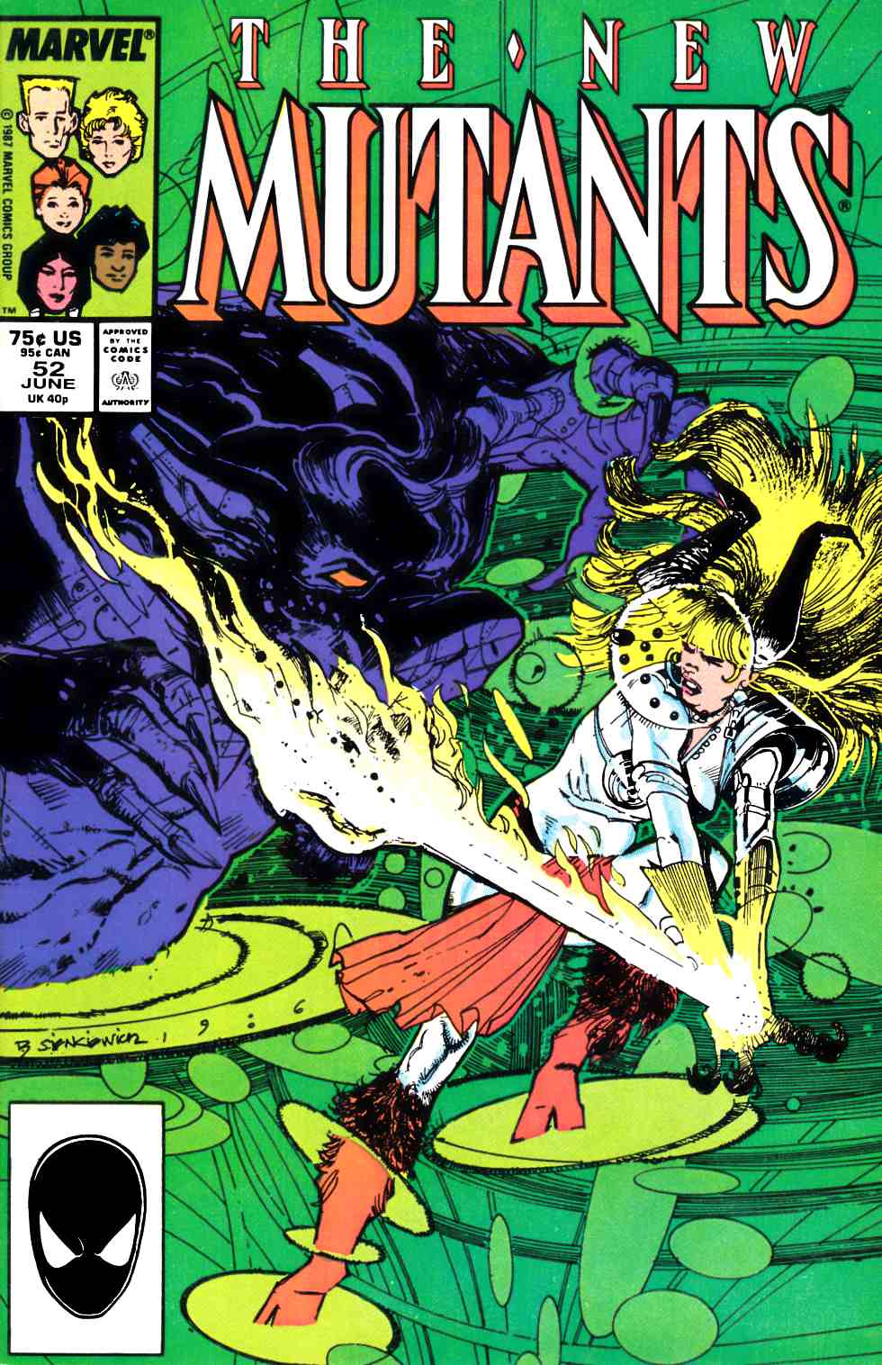 New Mutants #52 Very Fine Minus (7.5) [Marvel Comic] MAIN