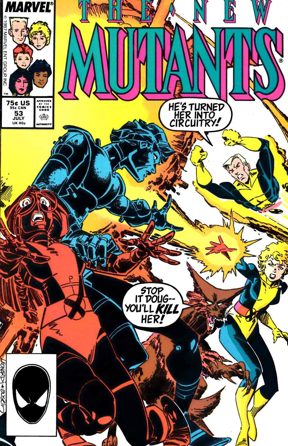New Mutants #53 Very Fine (8.0) [Marvel Comic] LARGE