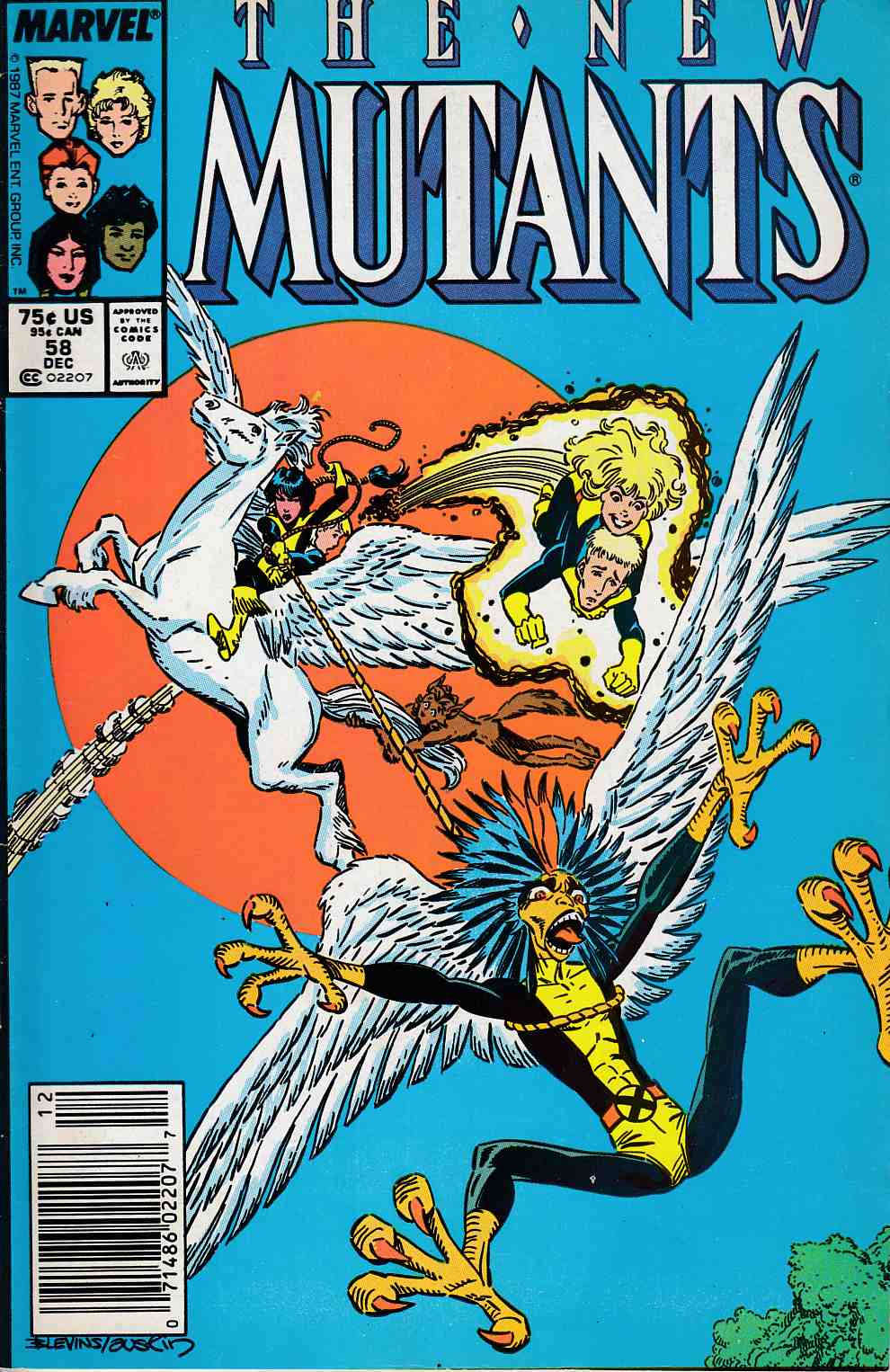 New Mutants #58 Newsstand Edition Fine Plus (6.5) [Marvel Comic] LARGE