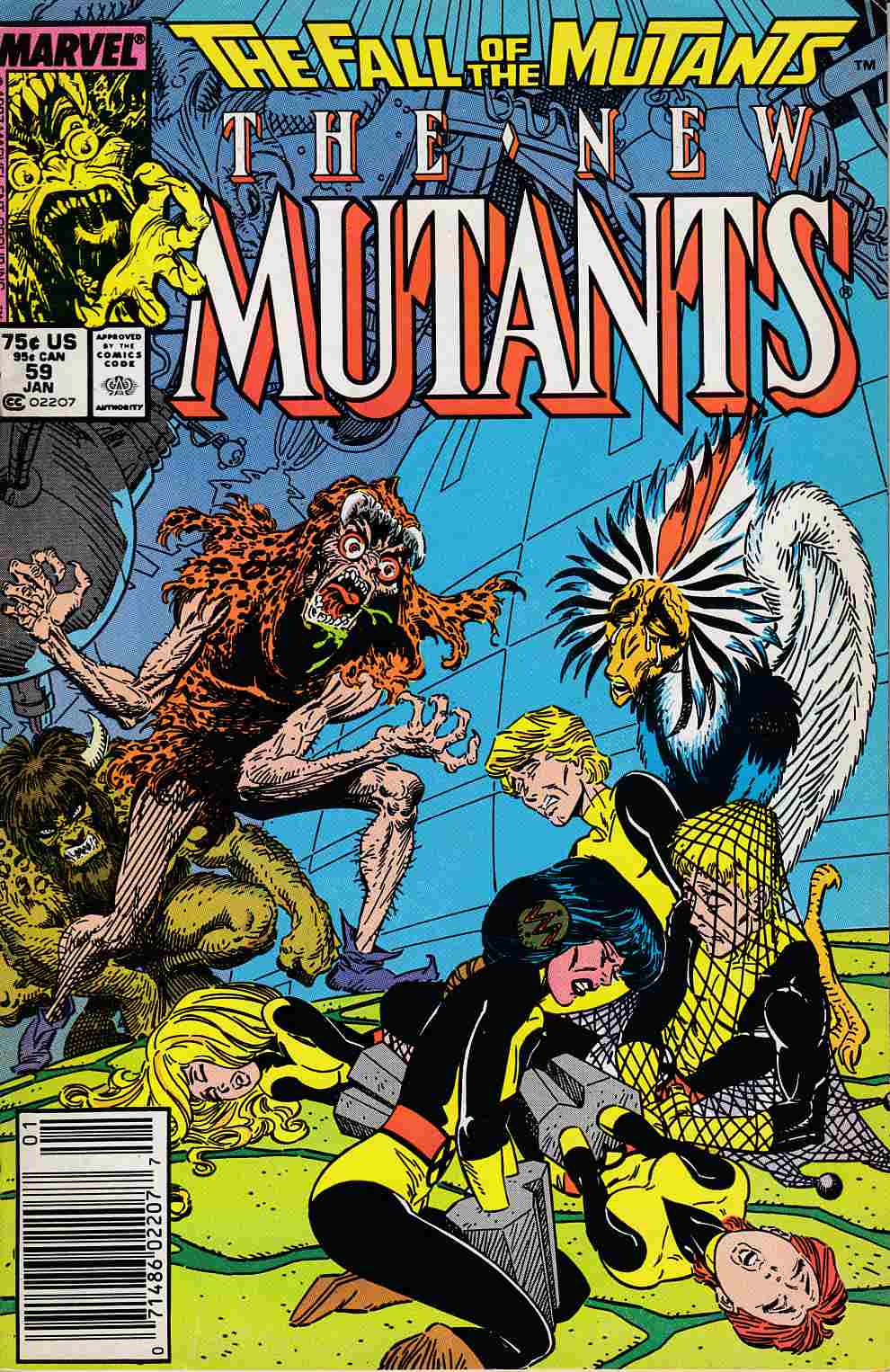 New Mutants #59 Newsstand Edition Very Fine (8.0) [Marvel Comic] LARGE