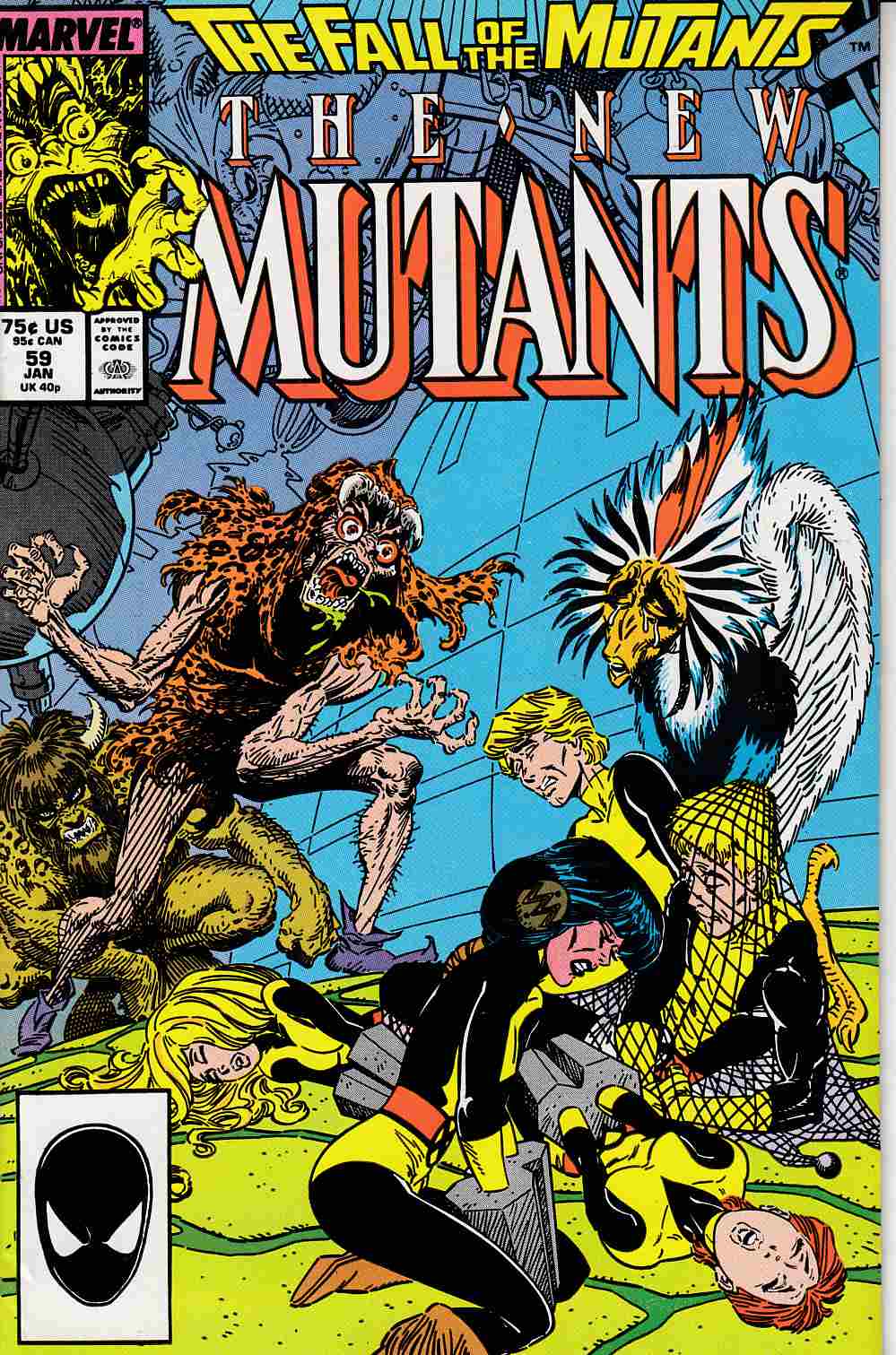 New Mutants #59 Very Fine (8.0) [Marvel Comic] LARGE