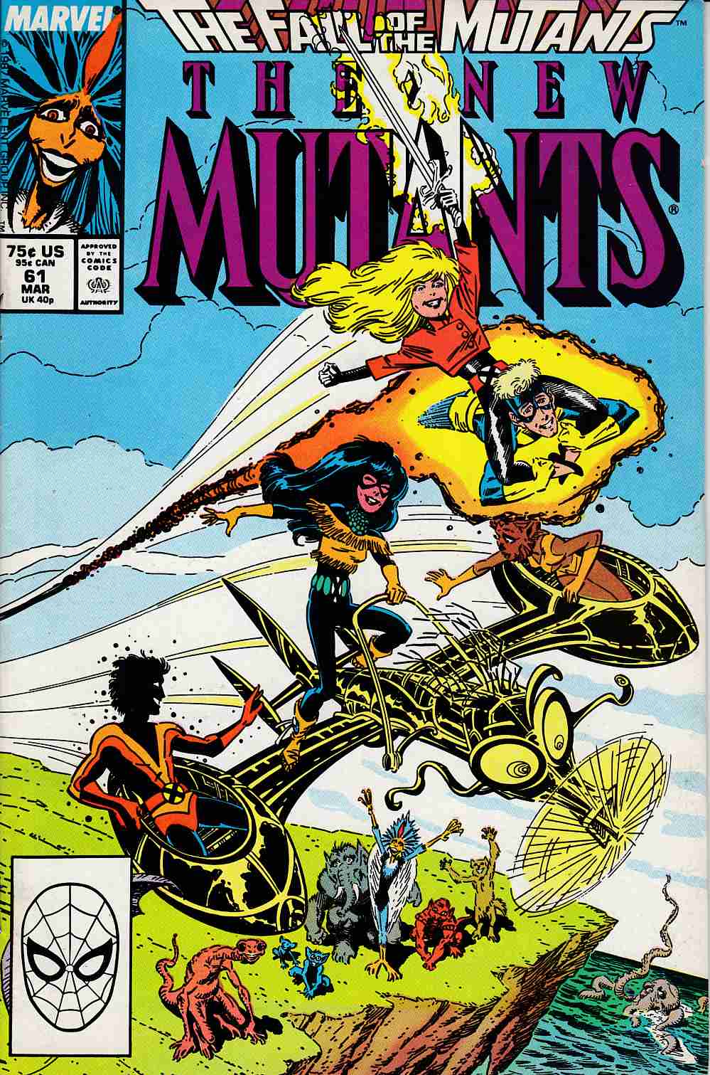 New Mutants #61 Fine Minus (5.5) [Marvel Comic] LARGE
