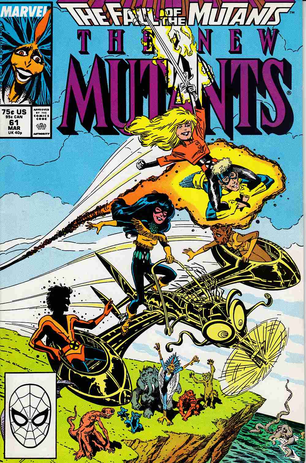 New Mutants #61 Very Fine Minus (7.5) [Marvel Comic] LARGE