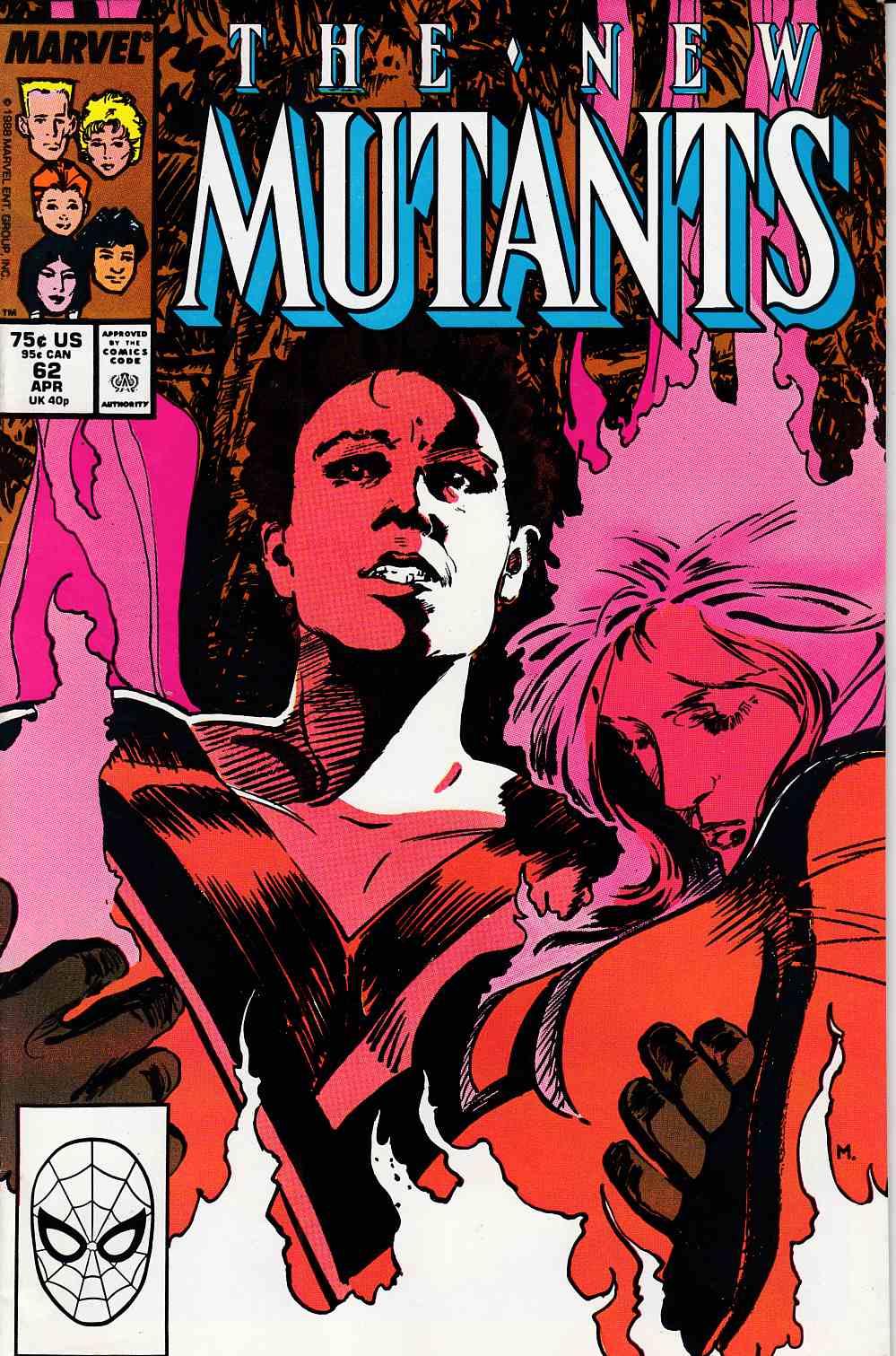 New Mutants #62 Very Fine (8.0) [Marvel Comic] LARGE