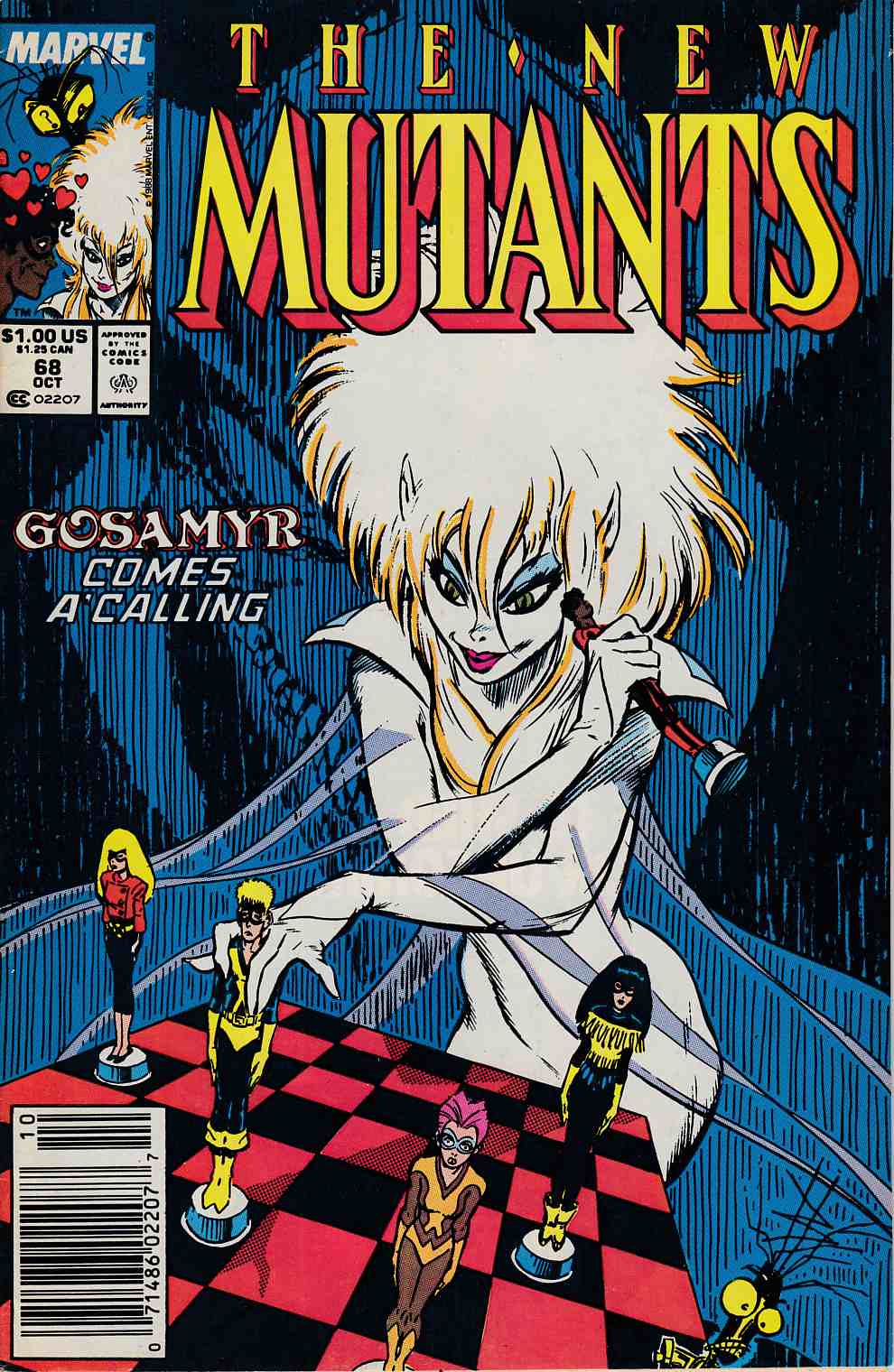 New Mutants #68 Newsstand Edition Very Fine (8.0) [Marvel Comic] THUMBNAIL