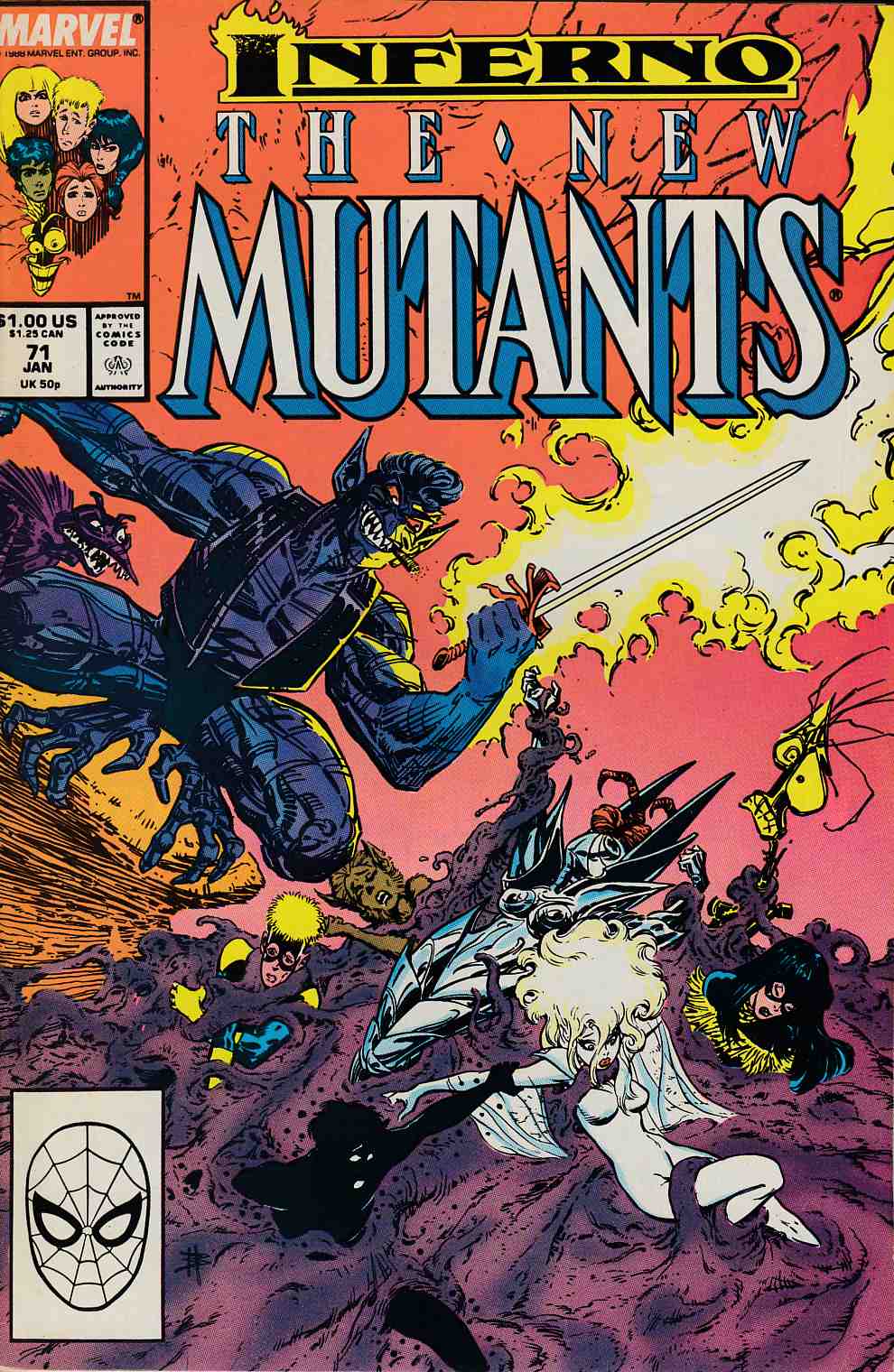New Mutants #71 Very Fine Minus (7.5) [Marvel Comic] THUMBNAIL