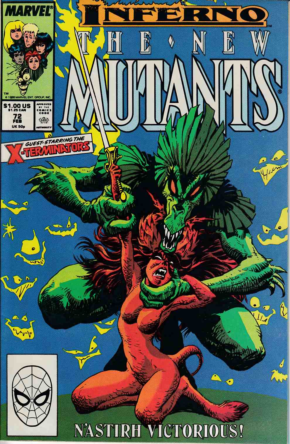 New Mutants #72 Near Mint Minus (9.2) [Marvel Comic] LARGE