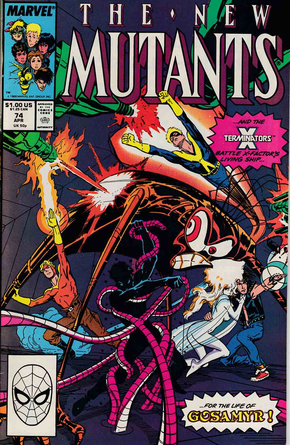 New Mutants #74 Very Fine (8.0) [Marvel Comic] LARGE