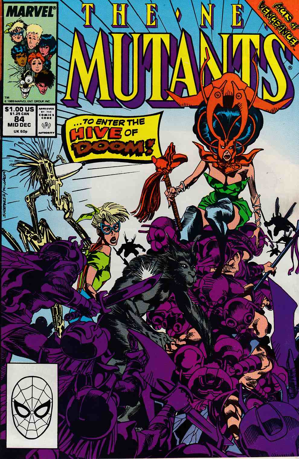 New Mutants #84 Very Fine (8.0) [Marvel Comic] LARGE