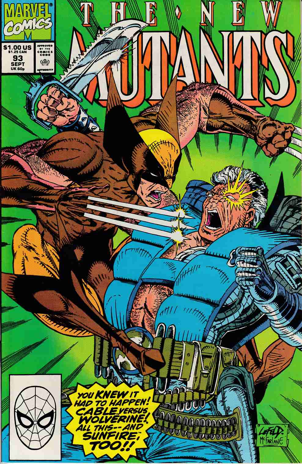 New Mutants #93 Very Fine (8.0) [Marvel Comic] THUMBNAIL