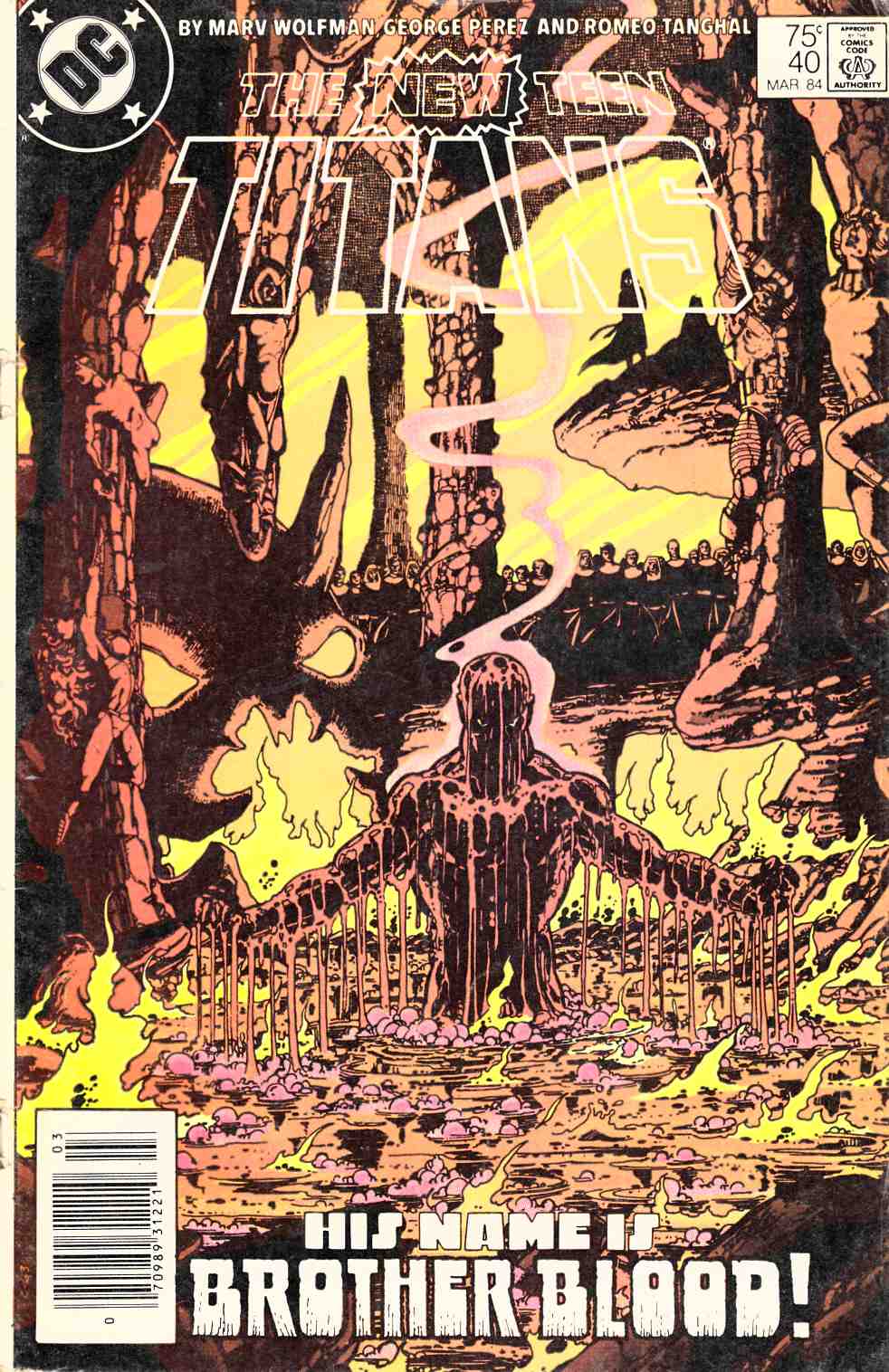 New Teen Titans #40 Newsstand Edition Very Good (3.5) [DC Comic] THUMBNAIL