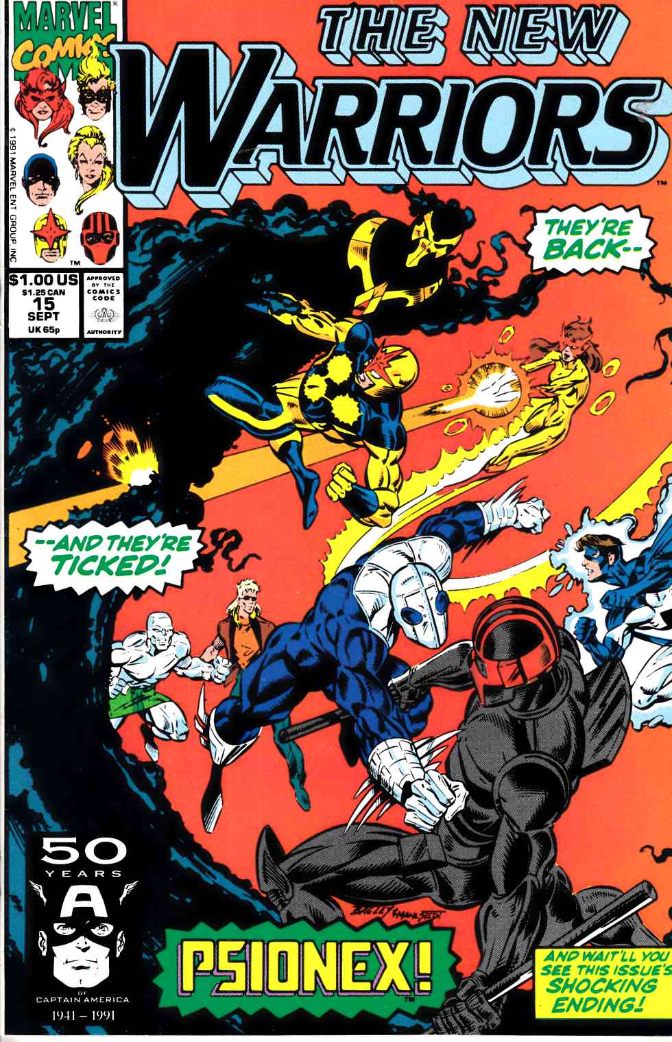 New Warriors #15 Very Fine (8.0) [Marvel Comic] THUMBNAIL