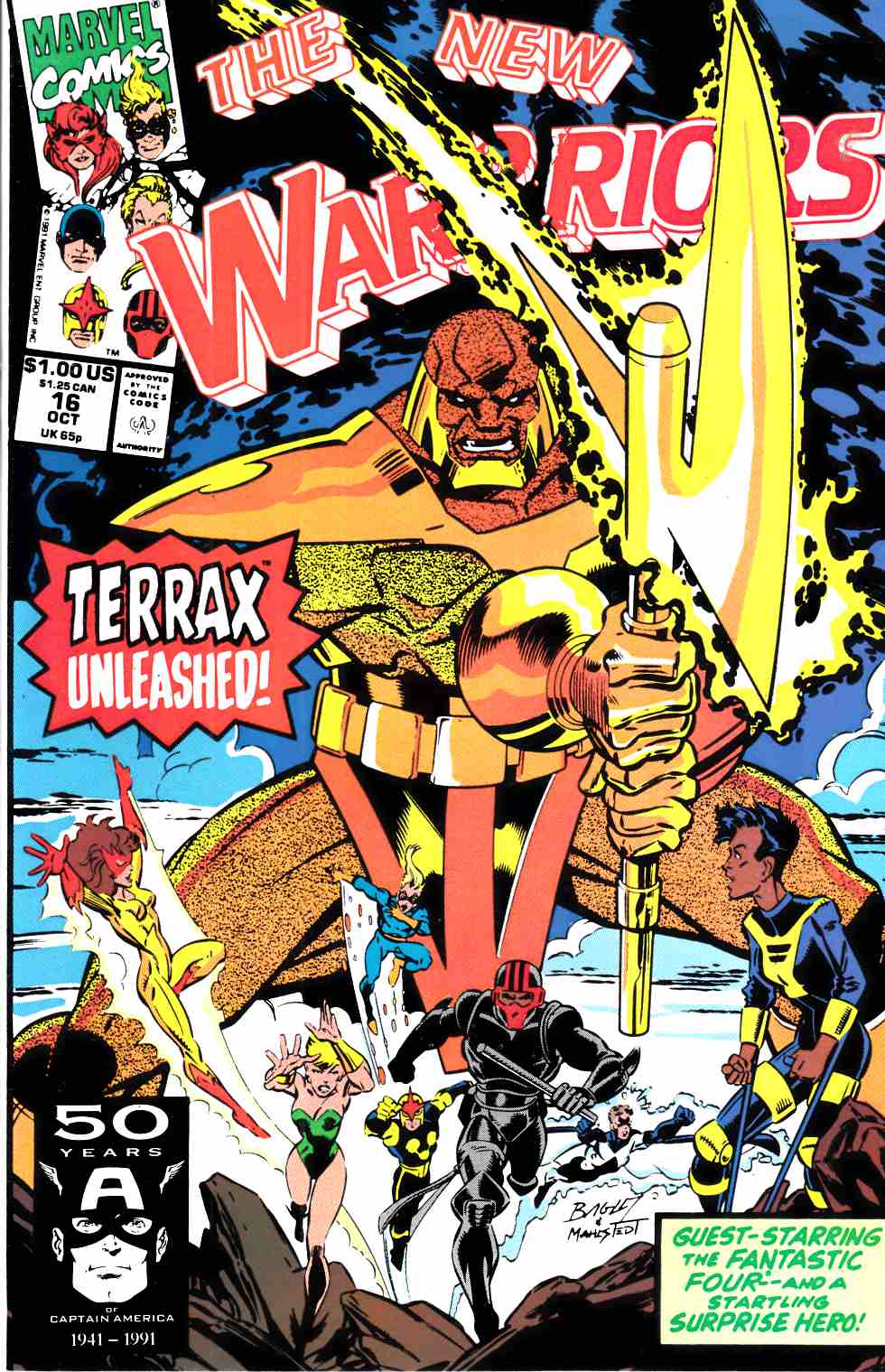 New Warriors #16 Near Mint (9.4) [Marvel Comic] THUMBNAIL