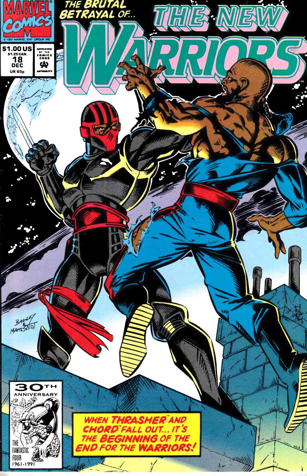 New Warriors #18 Near Mint (9.4) [Marvel Comic] LARGE