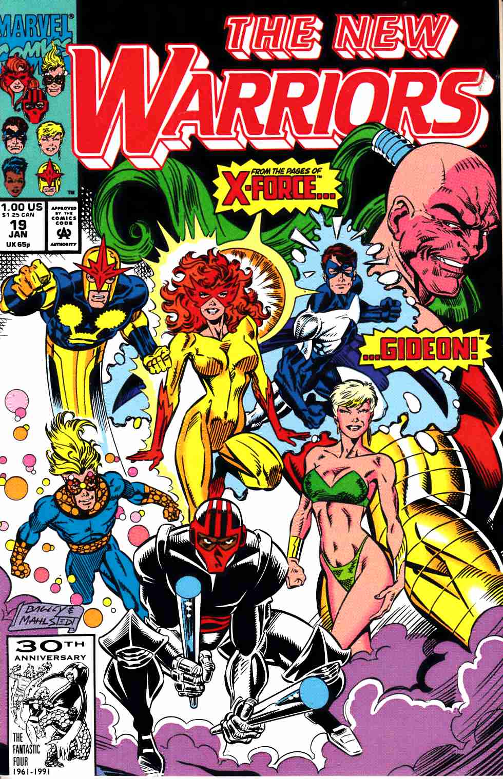 New Warriors #19 Very Fine (8.0) [Marvel Comic] THUMBNAIL