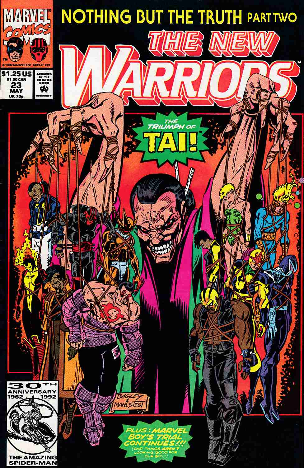 New Warriors #23 Very Fine (8.0) [Marvel Comic] THUMBNAIL