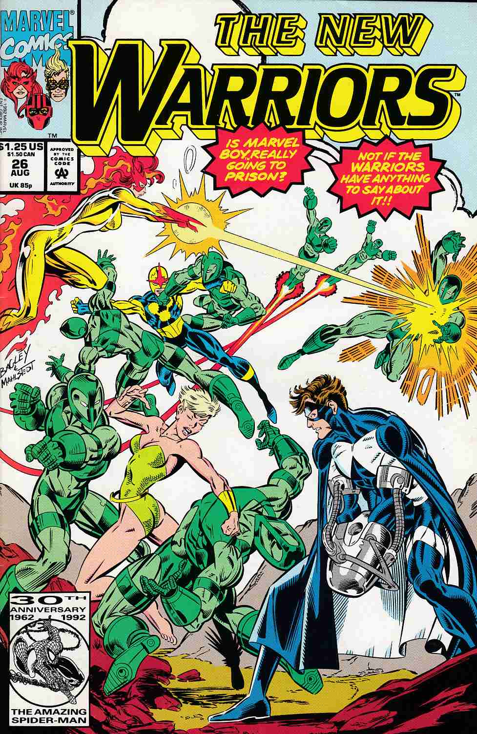 New Warriors #26 Very Fine (8.0) [Marvel Comic] LARGE