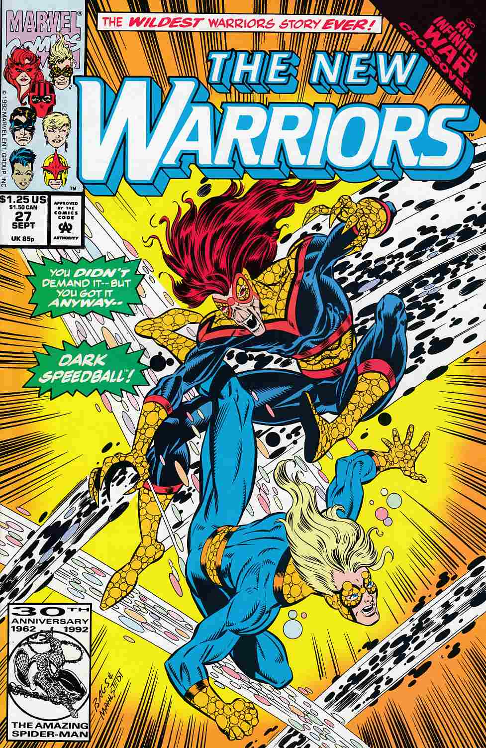 New Warriors #27 Near Mint (9.4) [Marvel Comic] THUMBNAIL