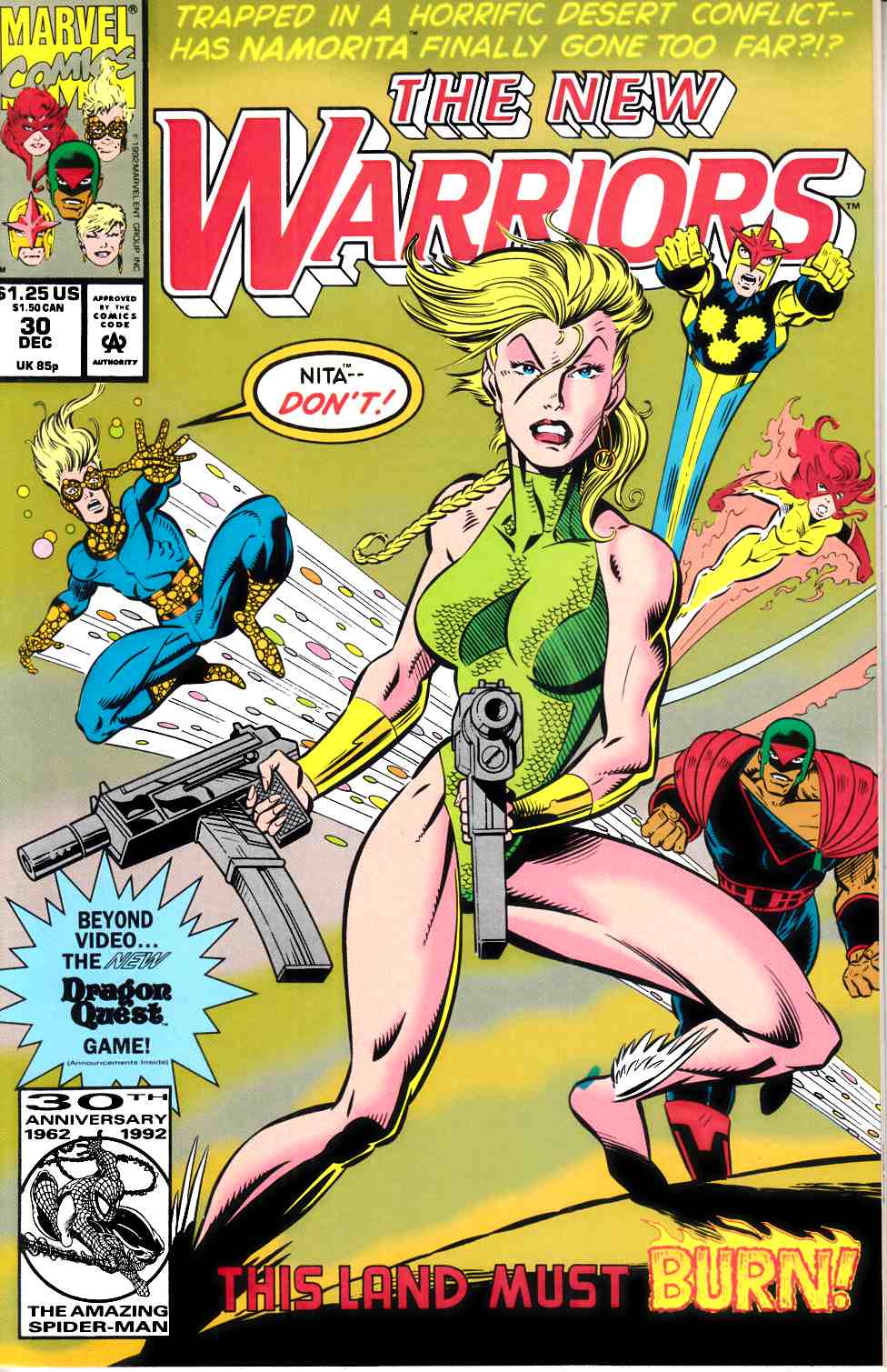 New Warriors #30 Near Mint (9.4) [Marvel Comic] LARGE