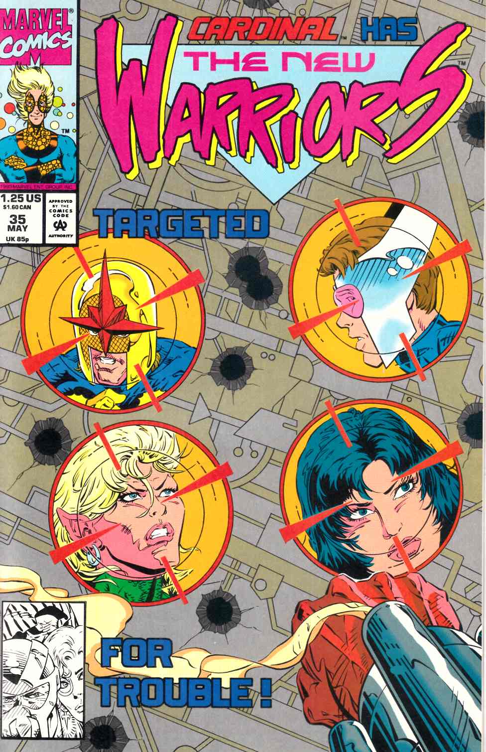 New Warriors #35 Near Mint (9.4) [Marvel Comic] THUMBNAIL
