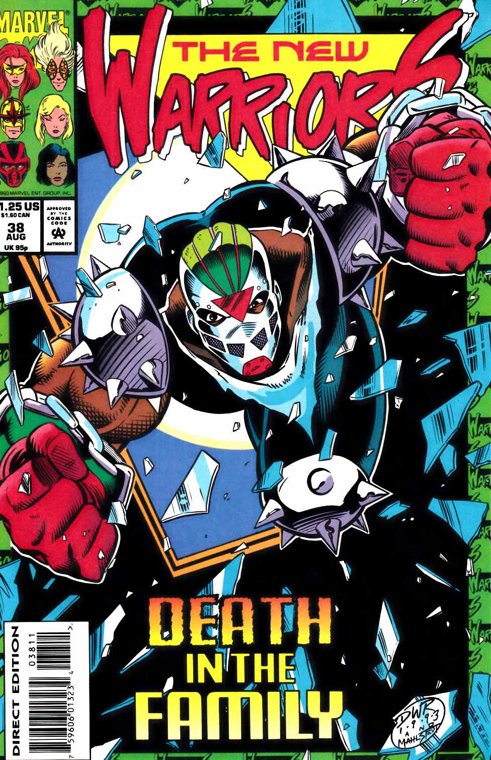 New Warriors #38 Near Mint (9.4) [Marvel Comic] LARGE