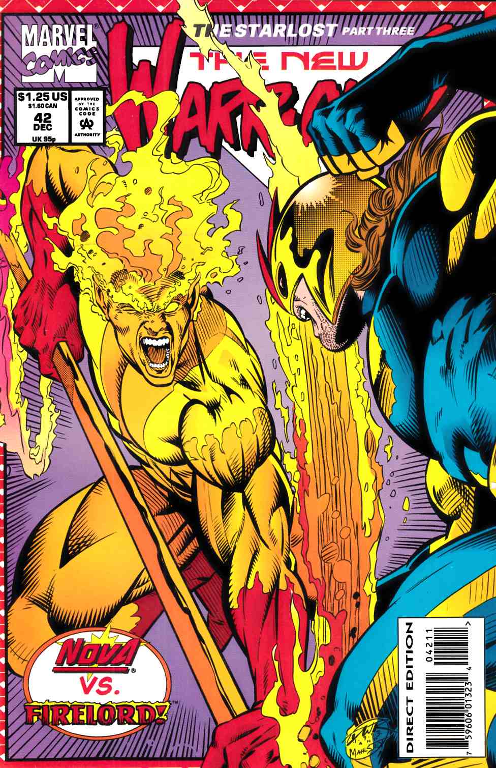 New Warriors #42 Near Mint (9.4) [Marvel Comic] LARGE