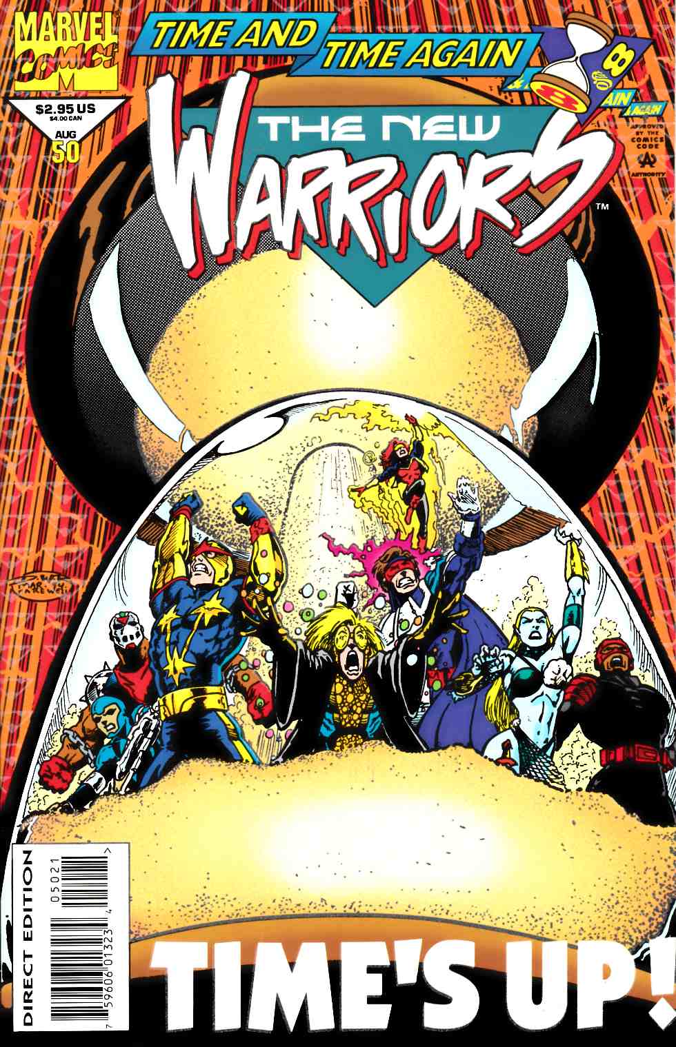 New Warriors #50 Glow in Dark Cover Near Mint (9.4) [Marvel Comic] LARGE